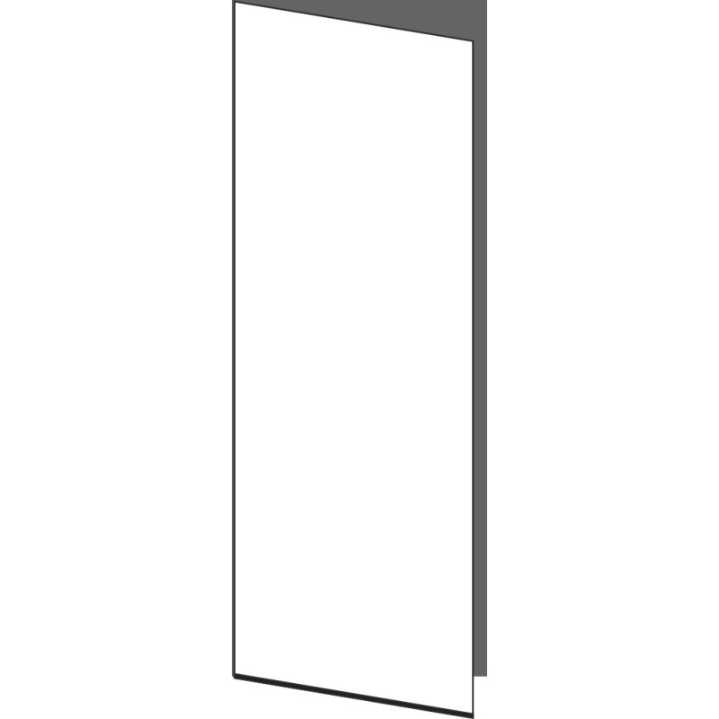 Tür 30x80 links, für Oberschränke oder Hochschränke (Griff Unten), ALU BLACK