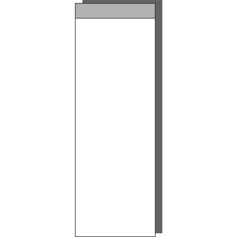 Auszugsfront 30x80 , für Auszüge, ALU SILVER