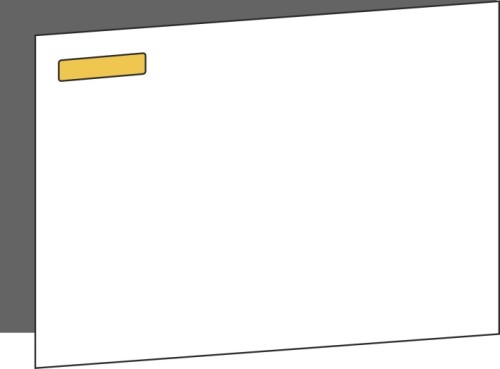 Tür 60x40 rechts, für Unterschränke oder Hochschränke (Griff Oben), ONE GOLD