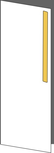 Tür 30x80 links, für Unterschränke oder Hochschränke (Griff Oben), ONE_LINE GOLD