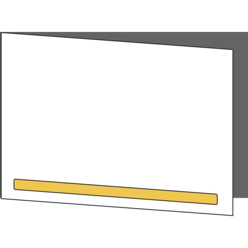 Tür 60x40 links, für Oberschränke oder Hochschränke (Griff Unten), ONE_LINE BRASS