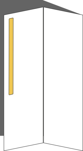 Tür Eckschrank 26x80 rechts, für Eckschränke (2ST), ONE_LINE GOLD (2 Stück)