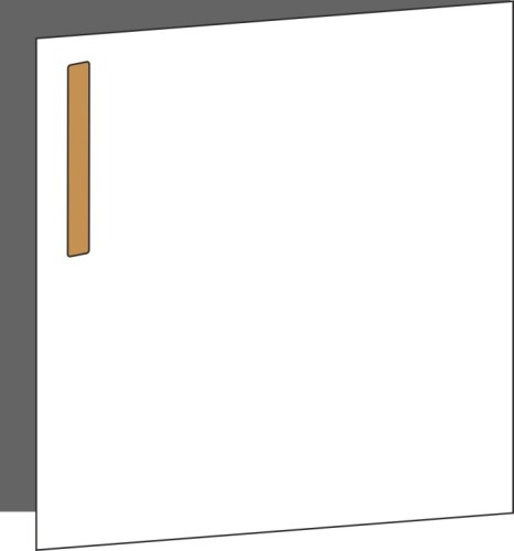 Tür 60x60 rechts, für Unterschränke oder Hochschränke (Griff Oben), ONE_LINE OAK