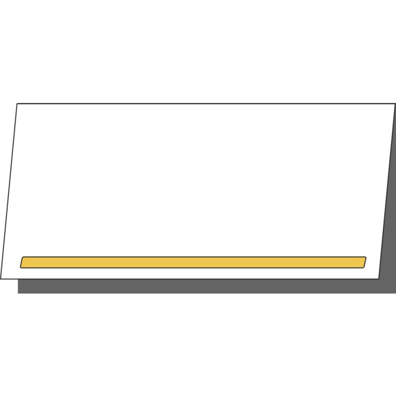 Klappe 80x40 , für Oberschränke, Griff Unten, ONE_LINE GOLD