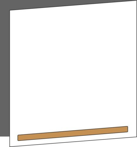 Tür 60x60 rechts, für Oberschränke oder Hochschränke (Griff Unten), ONE_LINE OAK