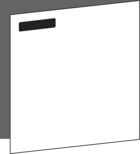 Tür 40x40 rechts, für Unterschränke oder Hochschränke (Griff Oben), ONE NERO INGO