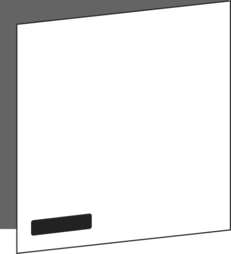 Tür 40x40 rechts, für Oberschränke oder Hochschränke (Griff Unten), ONE NERO INGO