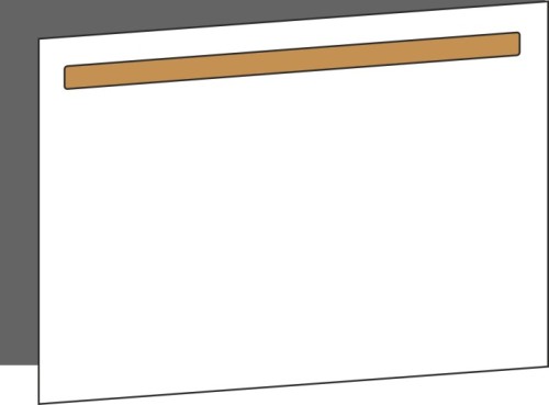 Tür 60x40 rechts, für Unterschränke oder Hochschränke (Griff Oben), ONE_LINE OAK