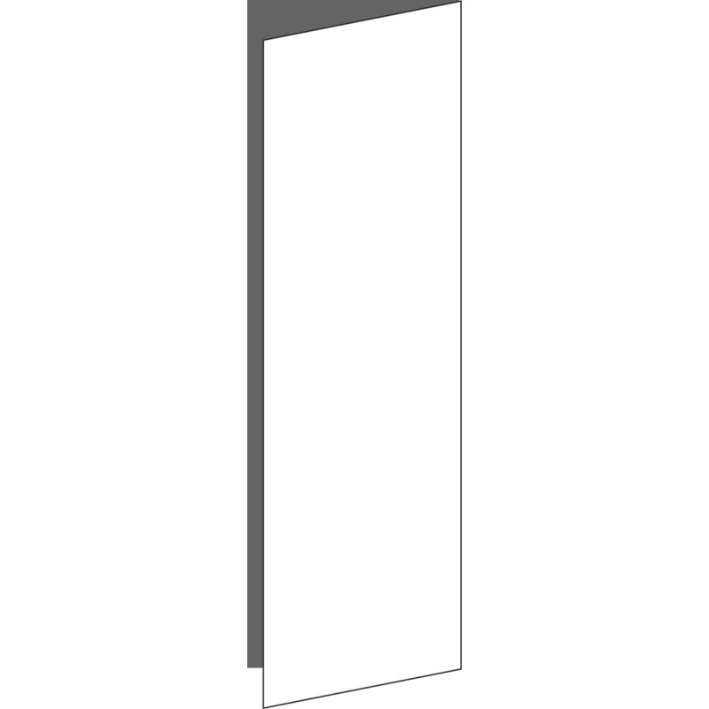 Tür 30x102 rechts, für Oberschränke, grifflos (mit Überstand)