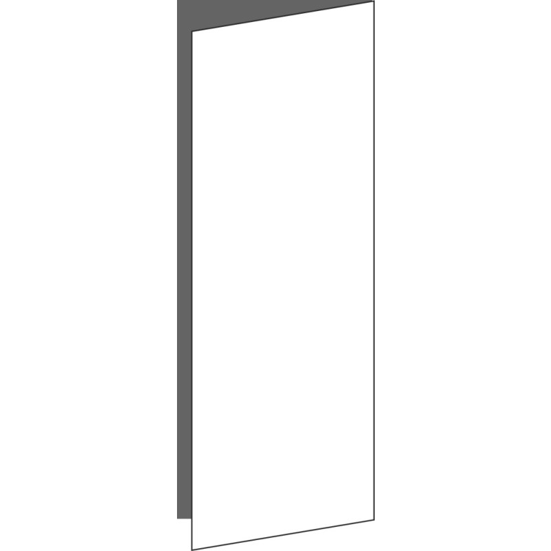 Tür 30x82 rechts, für Oberschränke, grifflos (mit Überstand)