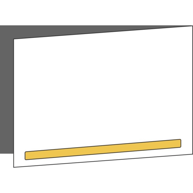 Tür 60x40 rechts, für Oberschränke oder Hochschränke (Griff Unten), ONE_LINE GOLD