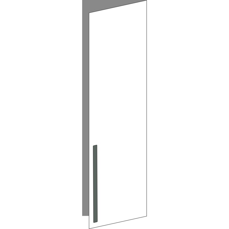 Tür 40x140 rechts, für Oberschränke oder Hochschränke (Griff Unten), ONE_LINE VERDE COMMODORO
