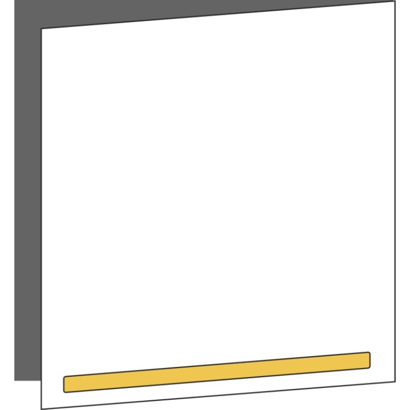 Tür 60x60 rechts, für Oberschränke oder Hochschränke (Griff Unten), ONE_LINE GOLD