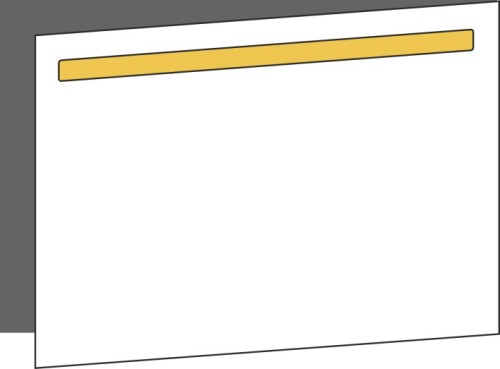 Tür 60x40 rechts, für Unterschränke oder Hochschränke (Griff Oben), ONE_LINE GOLD