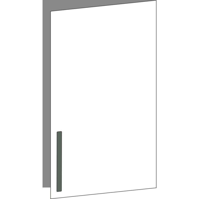 Tür 60x100 rechts, für Oberschränke oder Hochschränke (Griff Unten), ONE_LINE VERDE COMMODORO