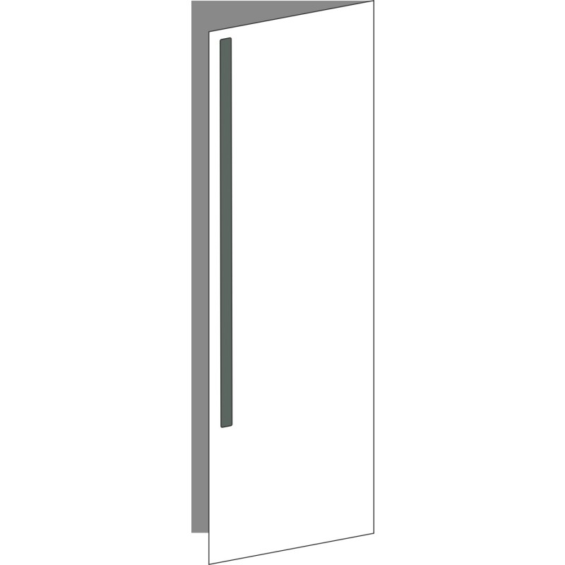 Tür 40x120 rechts, für Unterschränke oder Hochschränke (Griff Oben), ONE_LINE VERDE COMMODORO