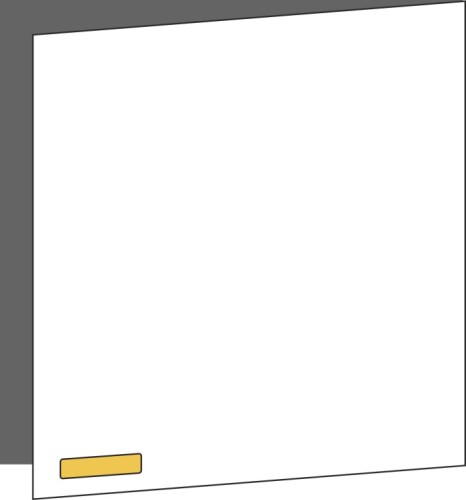 Tür 60x60 rechts, für Oberschränke oder Hochschränke (Griff Unten), ONE GOLD