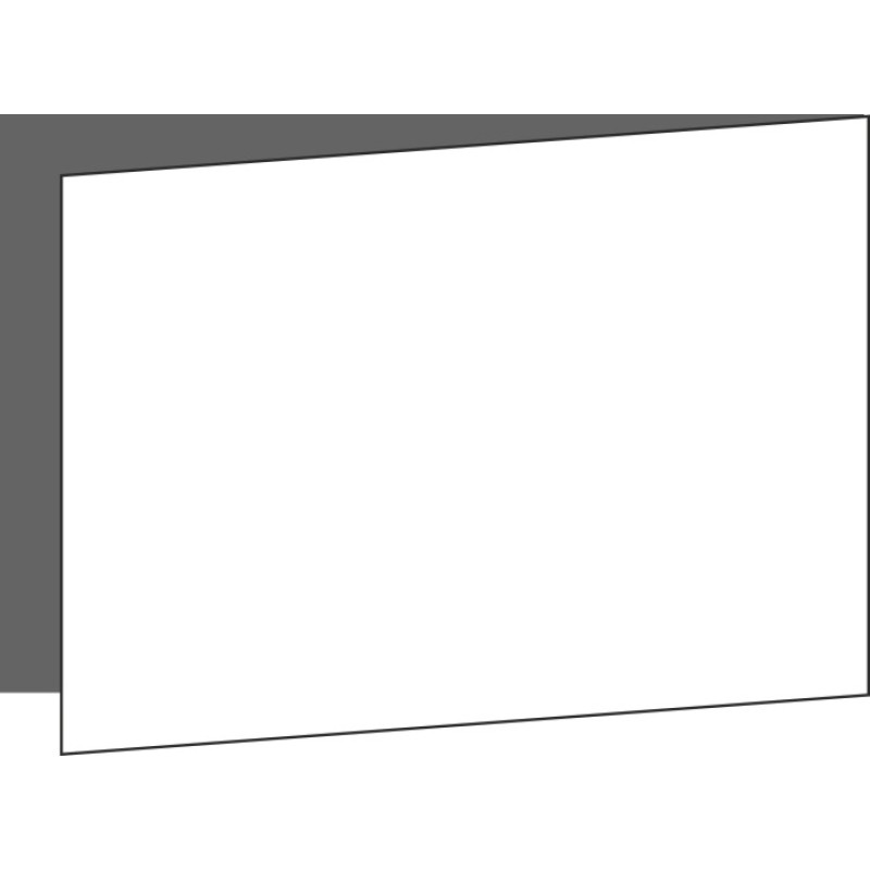 Tür 60x42 rechts, für Oberschränke, grifflos (mit Überstand)