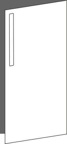 Tür 30x60 rechts, für Unterschränke oder Hochschränke (Griff Oben), ONE_LINE MONO