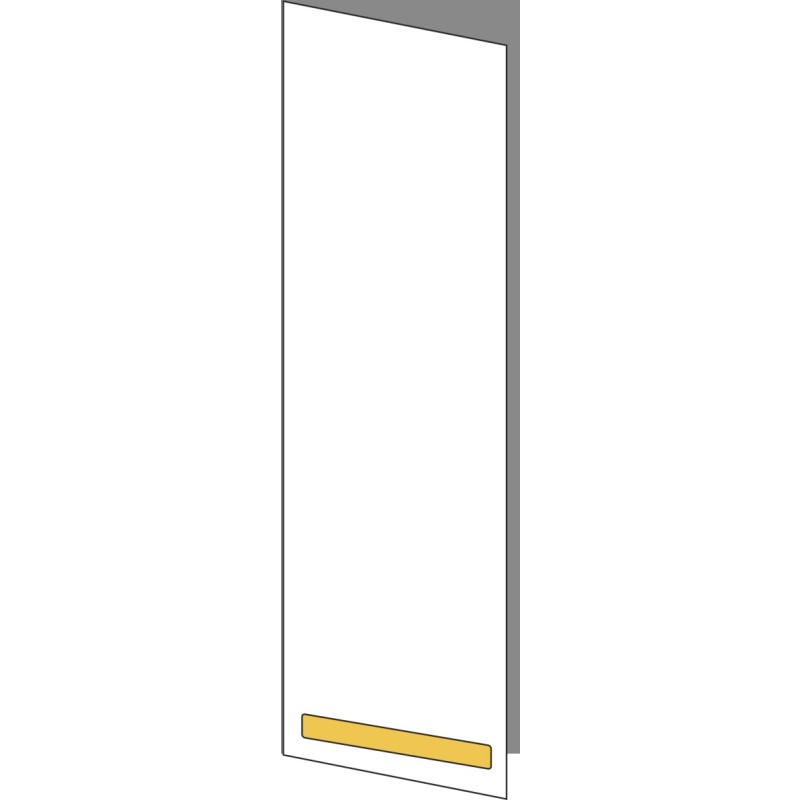 Tür 30x100 links, für Oberschränke oder Hochschränke (Griff Unten), ONE_LINE GOLD