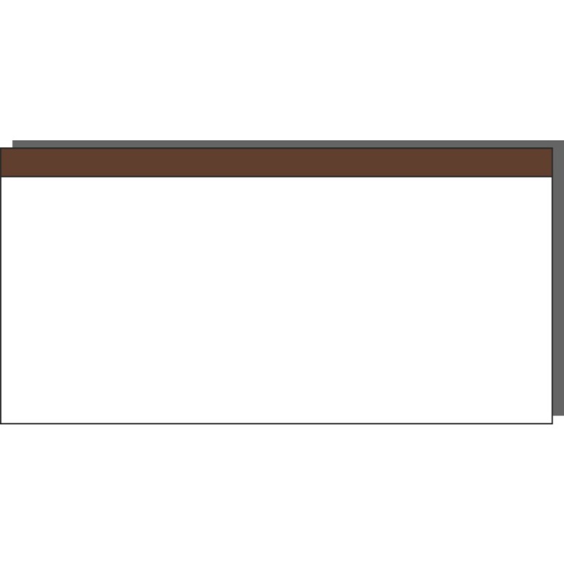 Schubladenfront 80x40 , für Schublade "Hoch", WALNUT