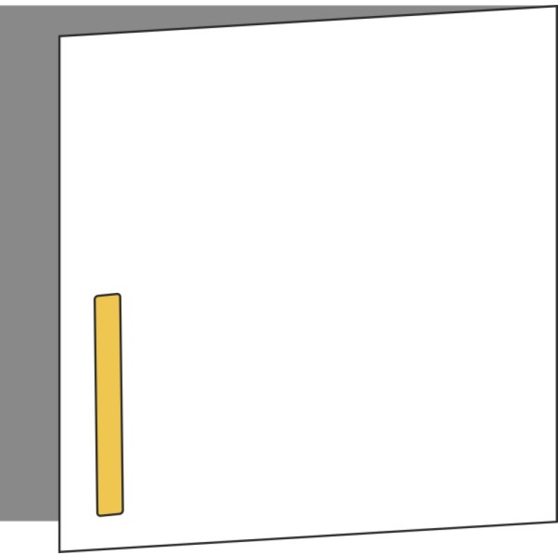 Tür 50x50 rechts, ONE_LINE BRASS