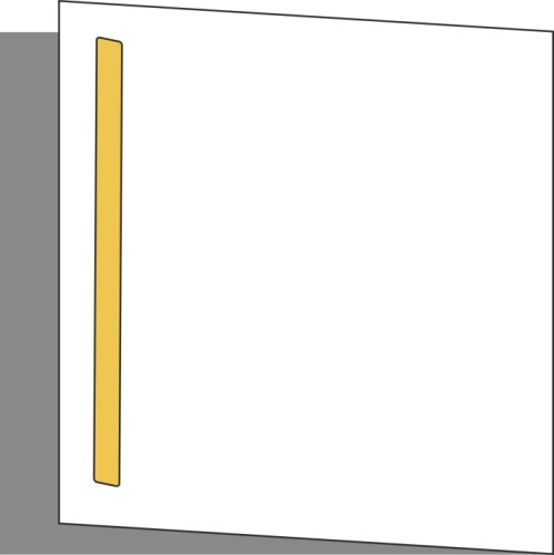 Tür 60x60 rechts, Griff Oben, ONE_LINE GOLD