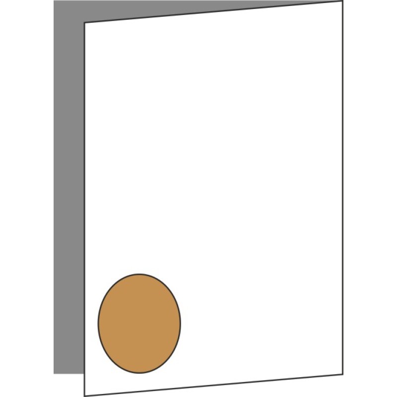 Tür 40x60 rechts, Griff Unten, ROUND_UP_OAK